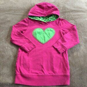 Sz 5 GUC Carter's Pink Hooded Heart Pullover Tunic Top